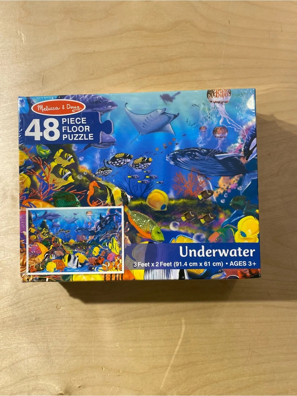 Melissa & Doug Underwater Sea Life Puzzle - Blue, Yellow, Green Sealed (SJ)